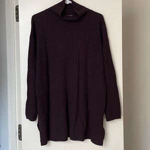 Eileen Fisher Wool sweater dress / tunic in plum